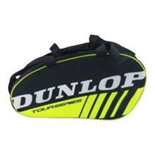 Dunlop Racketbag Paletero Intro (Padel Schlägertasche, 1 Hauptfach) schwarz/gelb 3er